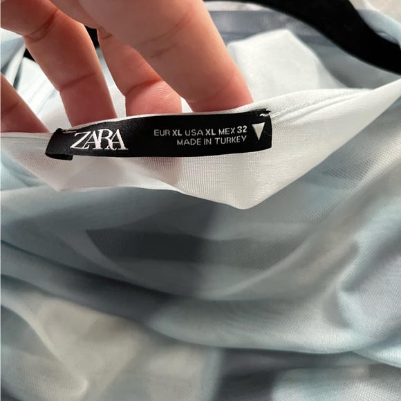 ZARA Printed Tulle Top - Picture 6 of 6